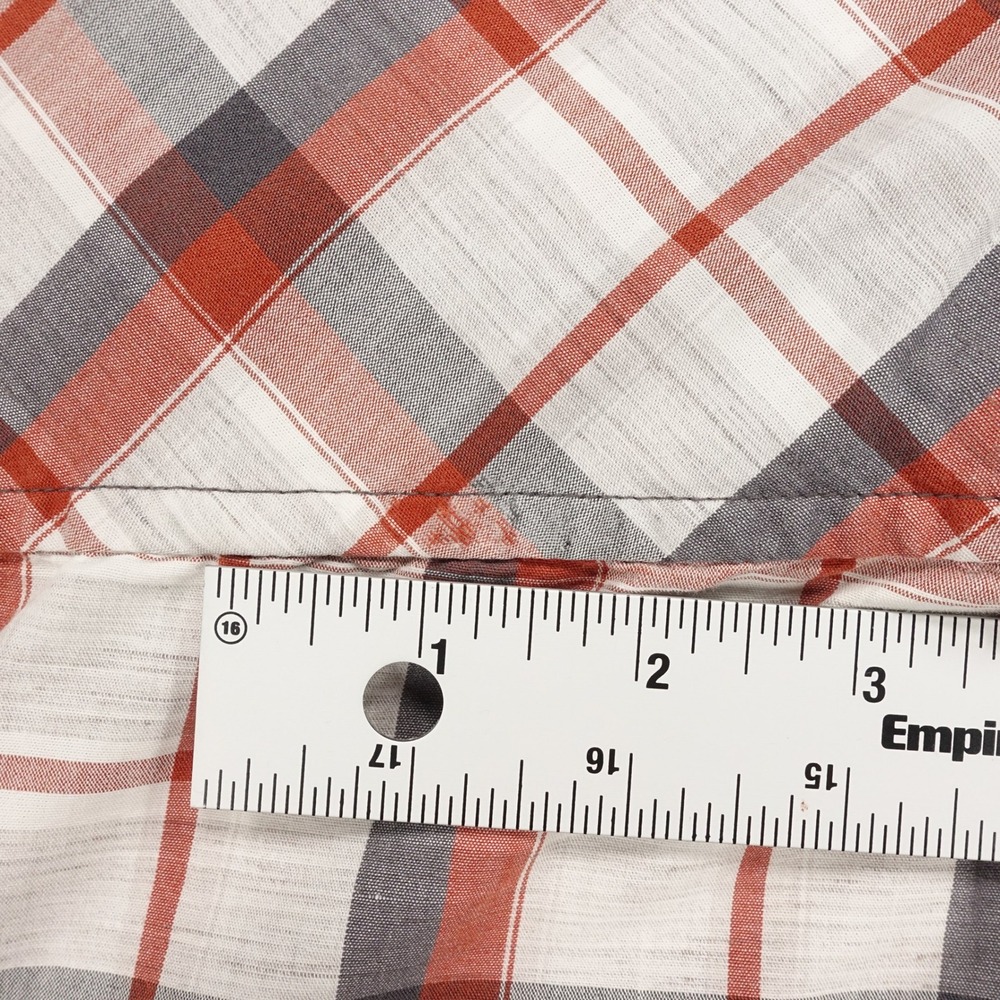Prana Short Sleeve Shirt Men's Medium Plaid Button Up Pocket Red - Picture 8 of 10